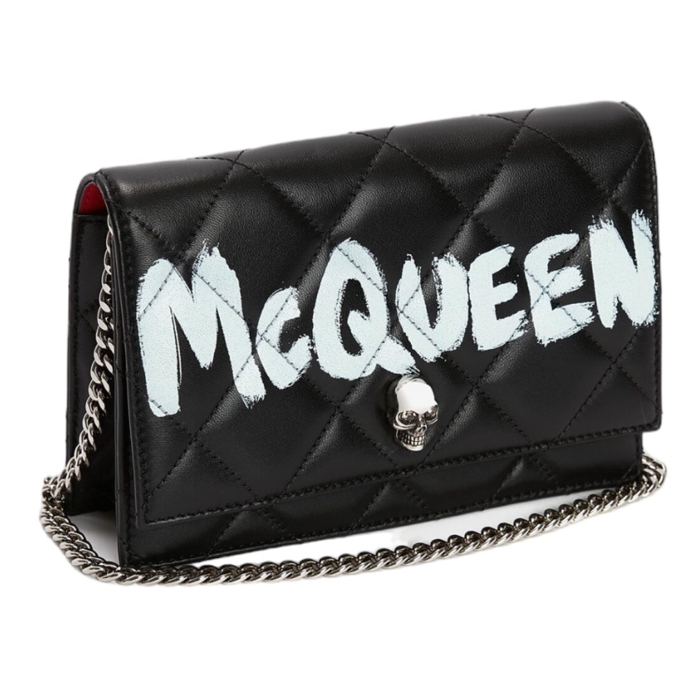 NEW ALEXANDER MCQUEEN GRAFFITI SMALL QUILTED HANDBAG - Picture 3 of 12